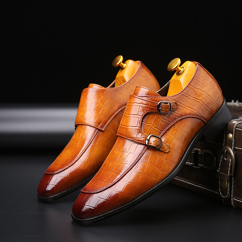 Monk Strap Shoe - Patent Leather Mens Loafers Wedding Party