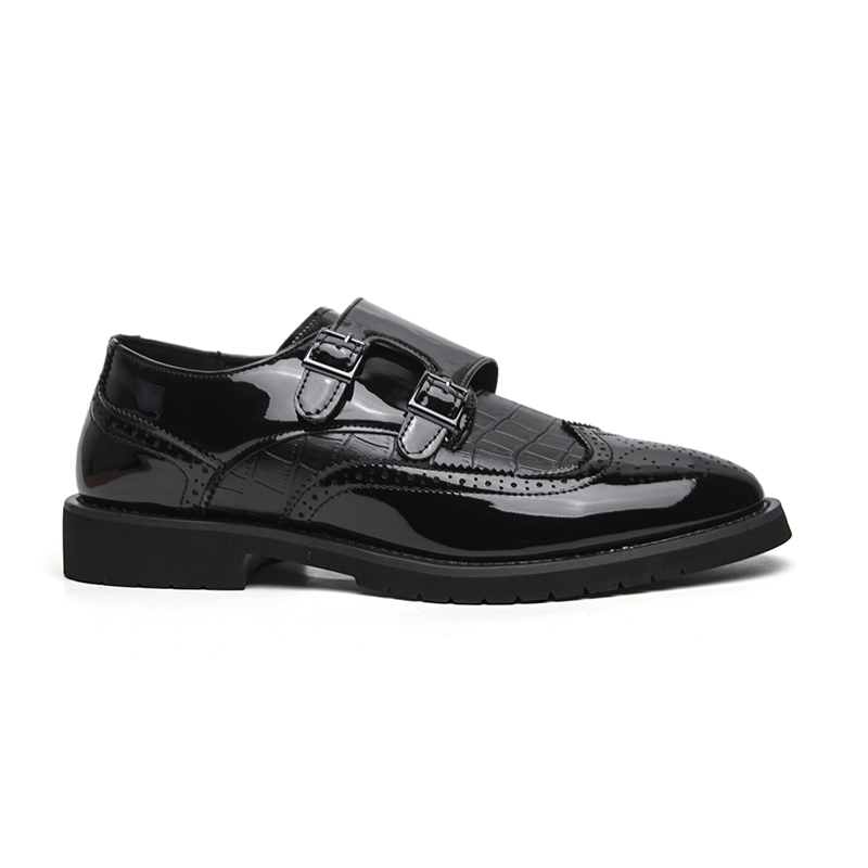 Men Patent Leather Monk Strap  - Monk Strap Shoe review and price