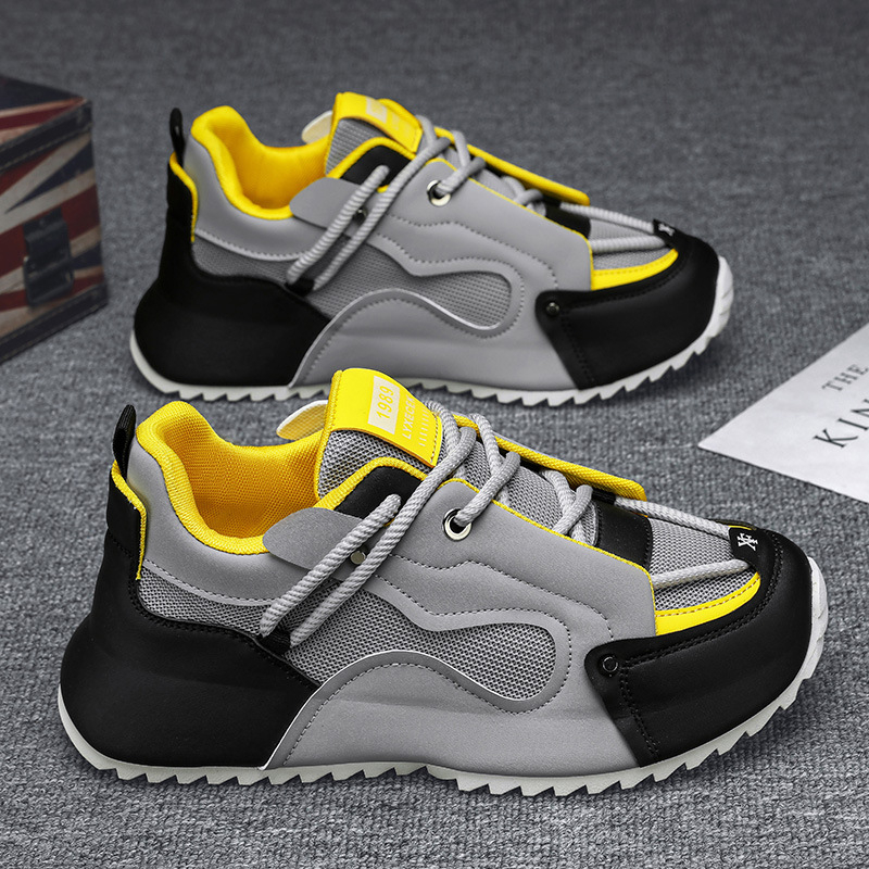 Grey Black And Yellow Chunky D - Men Shoes Yellow review and price