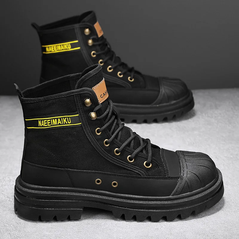 Mens Canvas Boots Fashion High - Men'S Shoes Popular review and price