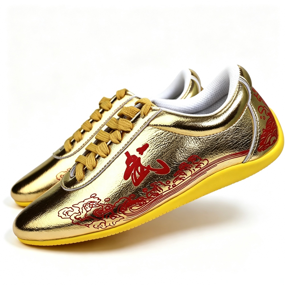 Genuine Leather Tai Chi Shoes  - Men Shoes Yellow review and price