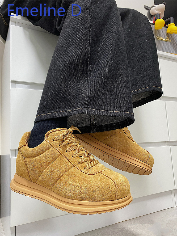 Yellow Thick Soled Lace Up Bre - Men Shoes Yellow review and price