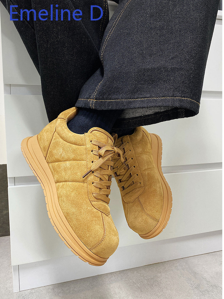 Yellow Thick Soled Lace Up Bre - Men Shoes Yellow review and price