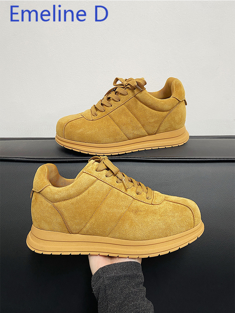 Yellow Thick Soled Lace Up Bre - Men Shoes Yellow review and price